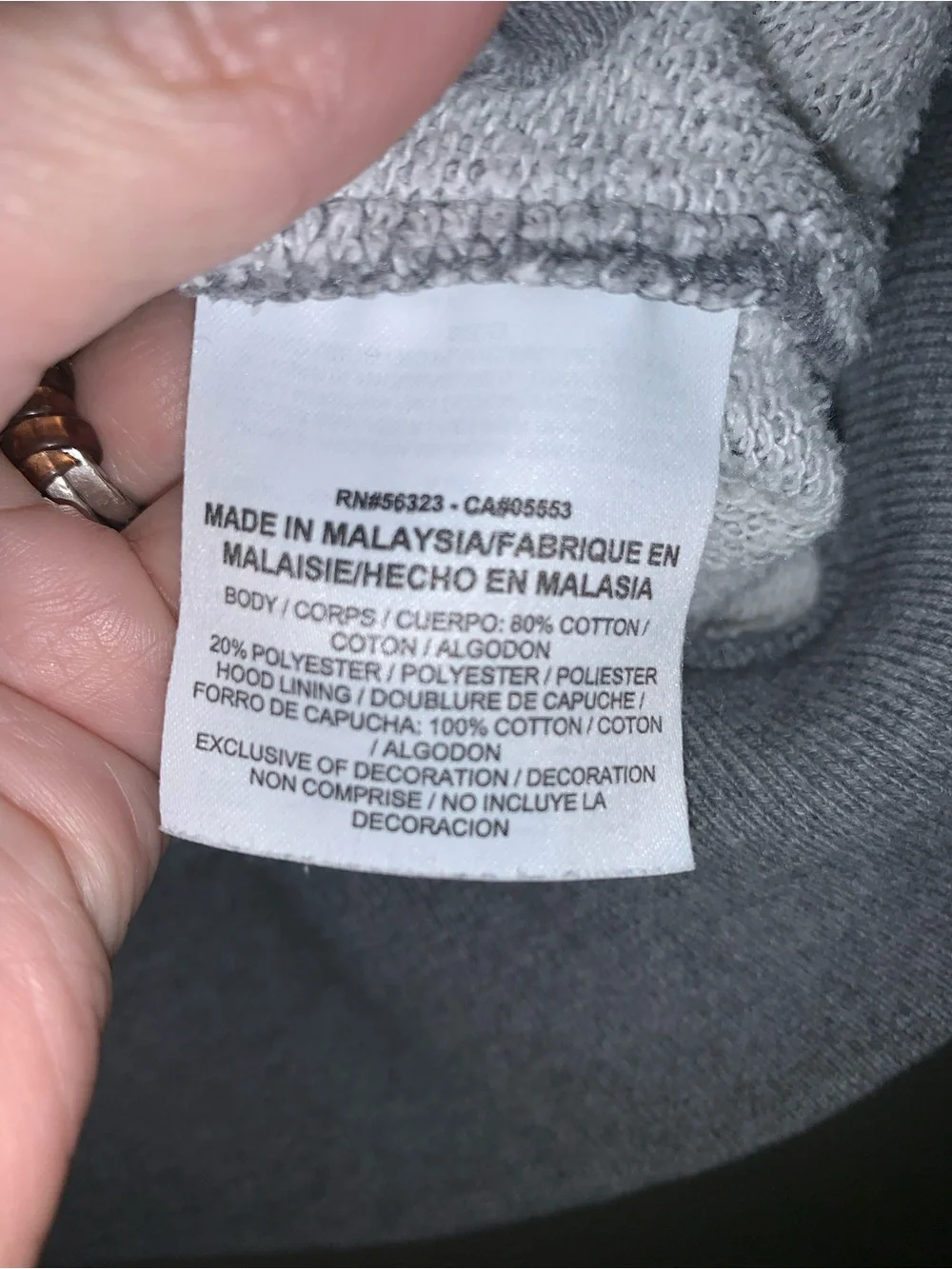 Nike Women’s Gray Cowl Neck Pullover Hoodie Size Medium